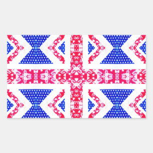 Pegatina Rectangular jack de unión de boho