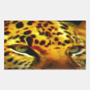 Pegatina Rectangular Jaguar Eyes