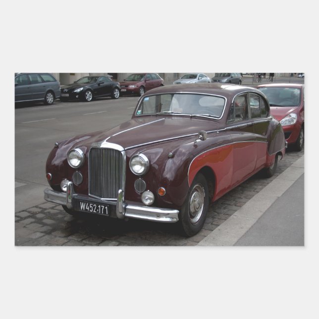 Pegatina Rectangular Jaguar Mark IX (Anverso)