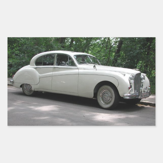 Pegatina Rectangular Jaguar Mark IX (Anverso)