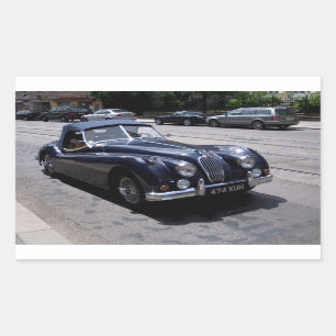 Pegatina Rectangular Jaguar XK 120