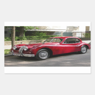 Pegatina Rectangular Jaguar XK 120 FHC