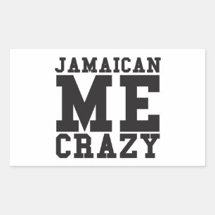 Pegatina Rectangular Jamaican Me Crazy