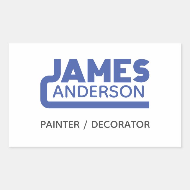 Pegatina Rectangular James (Anverso)