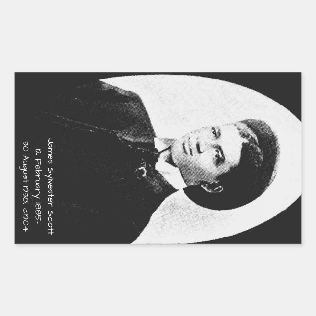 Pegatina Rectangular James Sylvester Scott (Anverso)