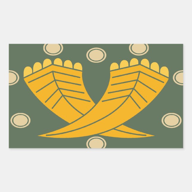 Pegatina Rectangular Japanese traditional pattern - CHOJI (Anverso)