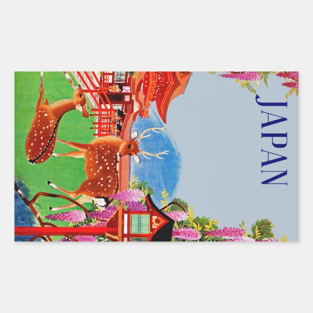 Pegatina Rectangular Japón (Anverso)