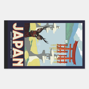 Pegatina Rectangular Japón