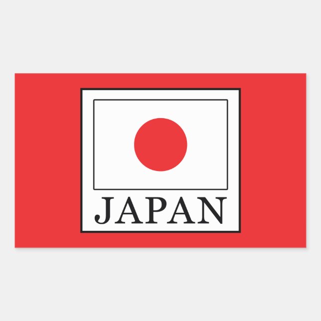 Pegatina Rectangular Japón (Anverso)