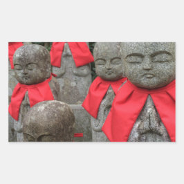 Pegatina Rectangular Japón Estilo Guardian Deidad De Los Niños Japón