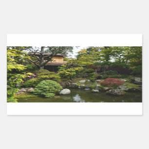 Pegatina Rectangular Jardín de té japonés de San Francisco #9-2 Pegatin