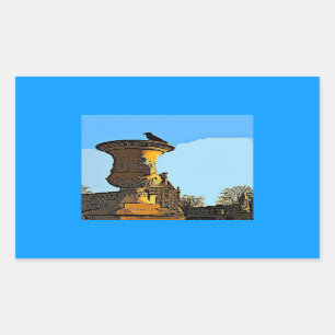 Pegatina Rectangular Jardin des Tuileries Crow - Pintura