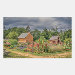 Pegatina Rectangular Jardín en los Adirondacks