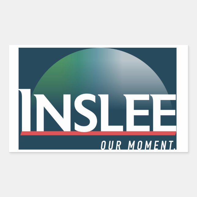 Pegatina Rectangular Jay Inslee 2020 (Anverso)