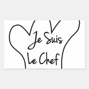 Pegatina Rectangular Je Suis Le Chef