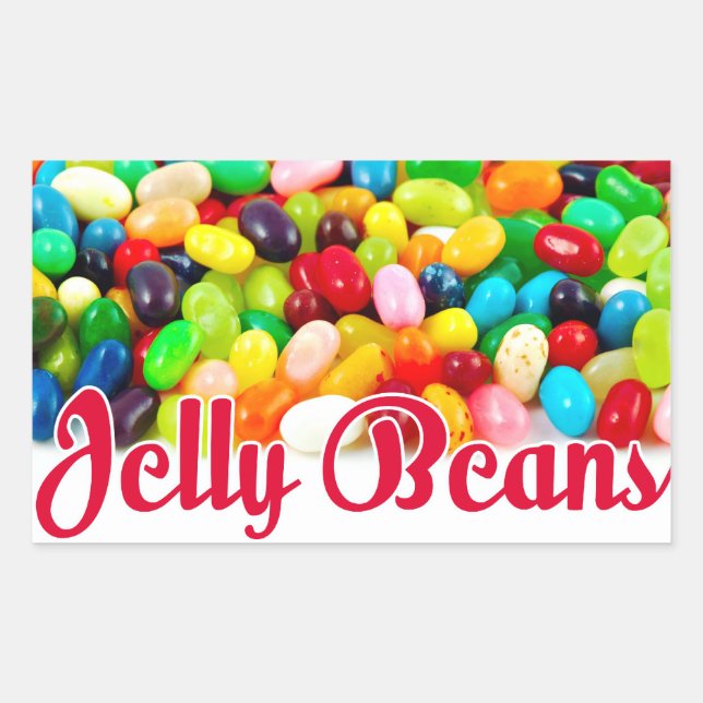 Pegatina Rectangular Jelly Beans (Anverso)