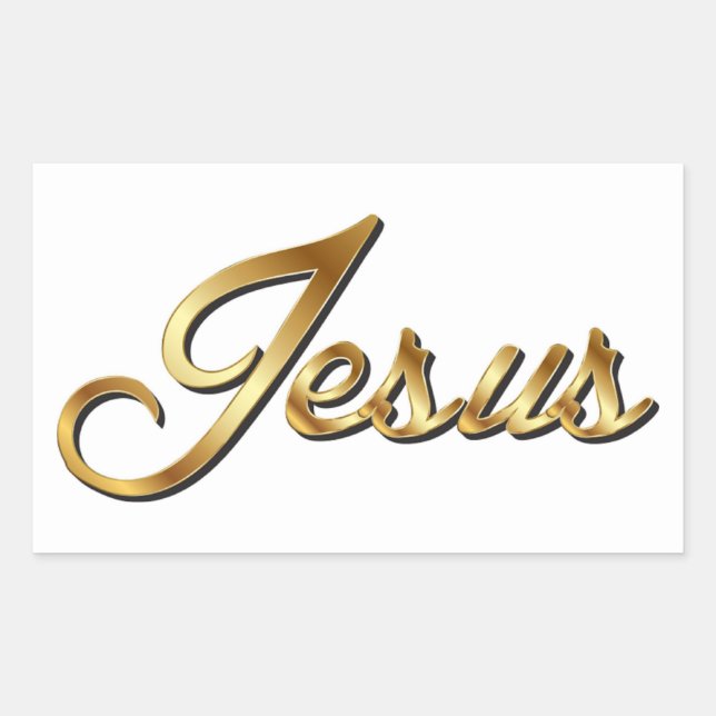 PEGATINA RECTANGULAR JESUS (Anverso)
