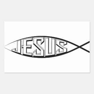 Pegatina Rectangular Jesús
