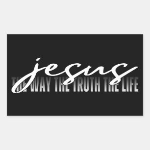 Pegatina Rectangular Jesús El Camino La Verdad La Vida