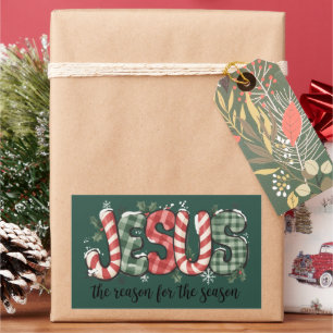 Pegatina Rectangular Jesús Es La Razón De La Temporada Fe Cristiana