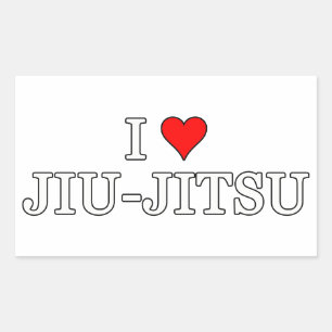 Pegatina Rectangular Jiu Jitsu