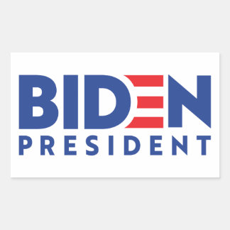 Pegatina Rectangular Joe Biden 2020 Biden para presidente