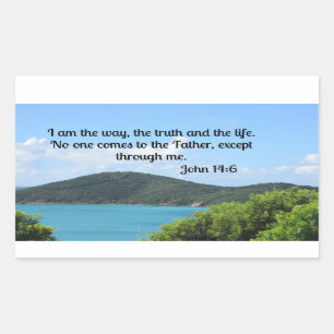 Pegatina Rectangular John 14:6 Yo soy el camino