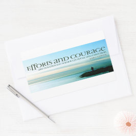 Pegatina Rectangular John F. Kennedy Cita Inspiradora "Propósito"