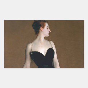 Pegatina Rectangular John Singer Sargent Madame X Retrato Malhumorado