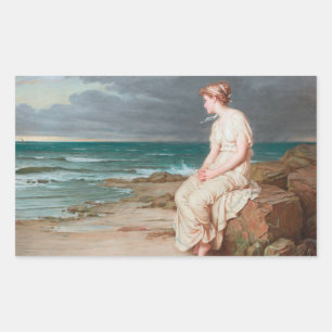Pegatina Rectangular John William Waterhouse - Miranda
