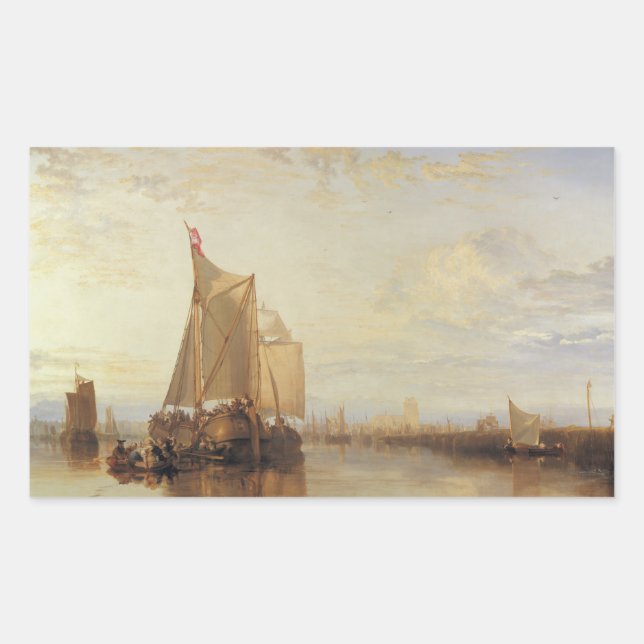 Pegatina Rectangular Joseph Mallord William Turner - Dort o Dordrecht (Anverso)