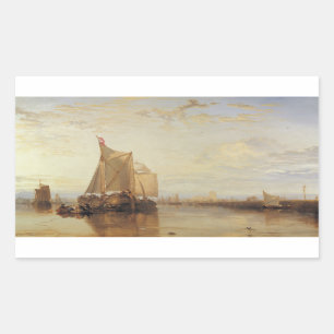 Pegatina Rectangular Joseph Mallord William Turner - Dort o Dordrecht