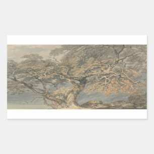 Pegatina Rectangular Joseph Mallord William Turner - Un gran árbol