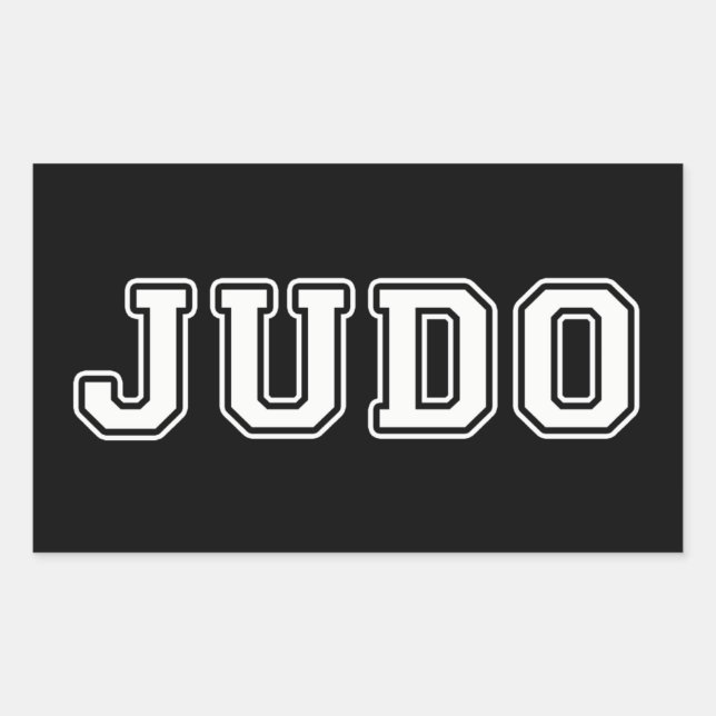 Pegatina Rectangular Judo (Anverso)