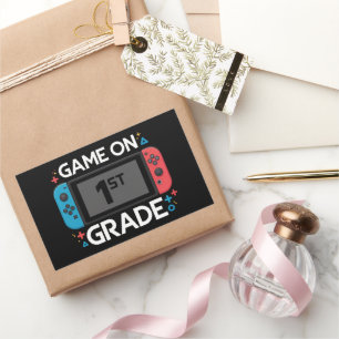 Pegatina Rectangular ¡Juego Activado! 1er Grado Regreso a Clases Divert