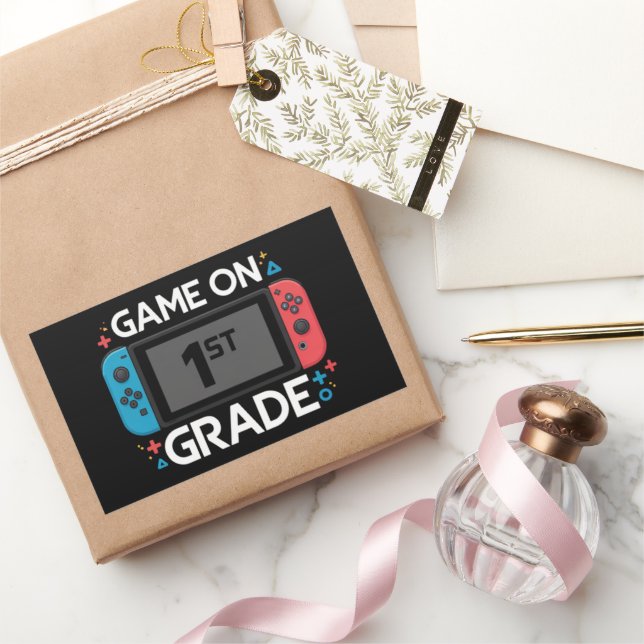 Pegatina Rectangular ¡Juego Activado! 1er Grado Regreso a Clases Divert (Regalar)