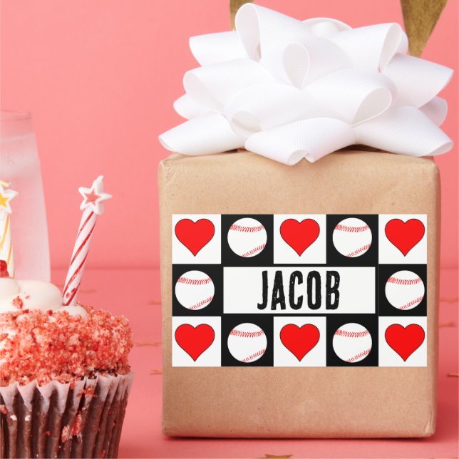 Pegatina Rectangular Juego de regalo de nombre del jugador del Personal (Fiesta)