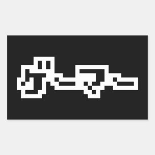 Pegatina Rectangular Jugador japonés ゲ マ. Idioma japonés Nihongo
