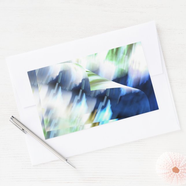 Pegatina Rectangular Jugando con colores (Sobre)