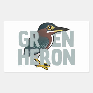 Pegatina Rectangular Jumbo Green Heron
