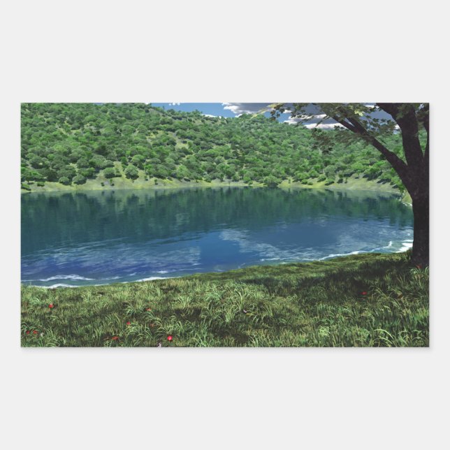 Pegatina Rectangular Junto a los Pegatinas de Aguas Profundas (Anverso)