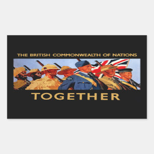 Pegatina Rectangular Juntos ~ La Comunidad Británica de Naciones
