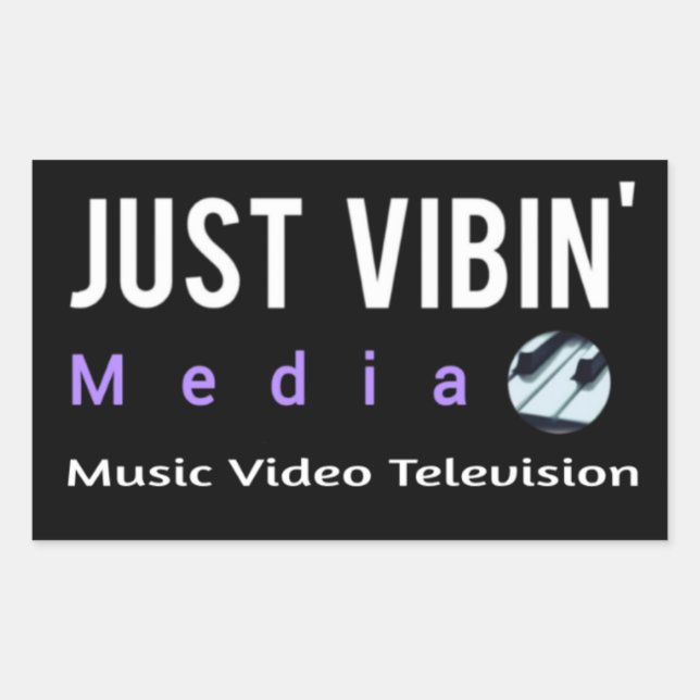 Pegatina Rectangular Just Vibin' Media Rectangle Stickers (Anverso)