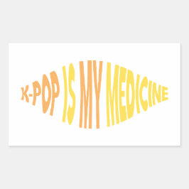 Pegatina Rectangular K-Pop Es Mi Medicina Ver 1  Sticker