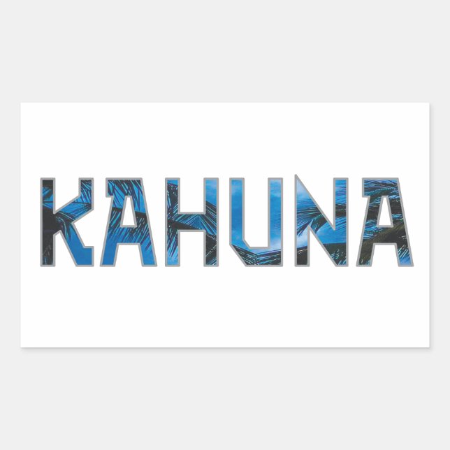 Pegatina Rectangular Kahuna (Anverso)