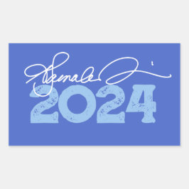 Pegatina Rectangular Kamala 2024 Firma