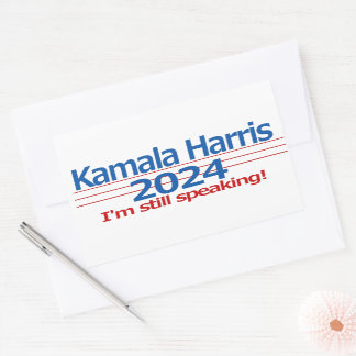 Pegatina Rectangular Kamala Harris 2024 ¡Todavía estoy hablando!
