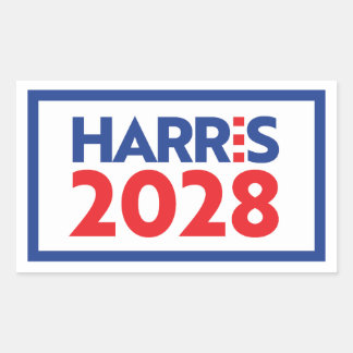 Pegatina Rectangular Kamala Harris 2028