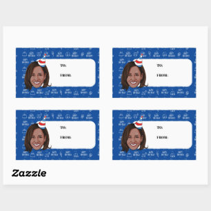 Pegatina Rectangular KAMALA HARRIS Cumpleaños