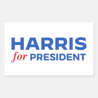Pegatina Rectangular Kamala Harris por el presidente